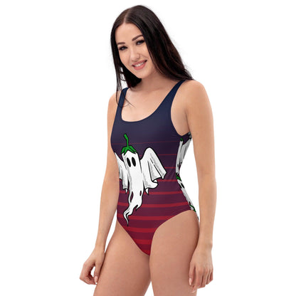 Ghost One-Piece Swimsuit - Tongue Burners Hot Sauce