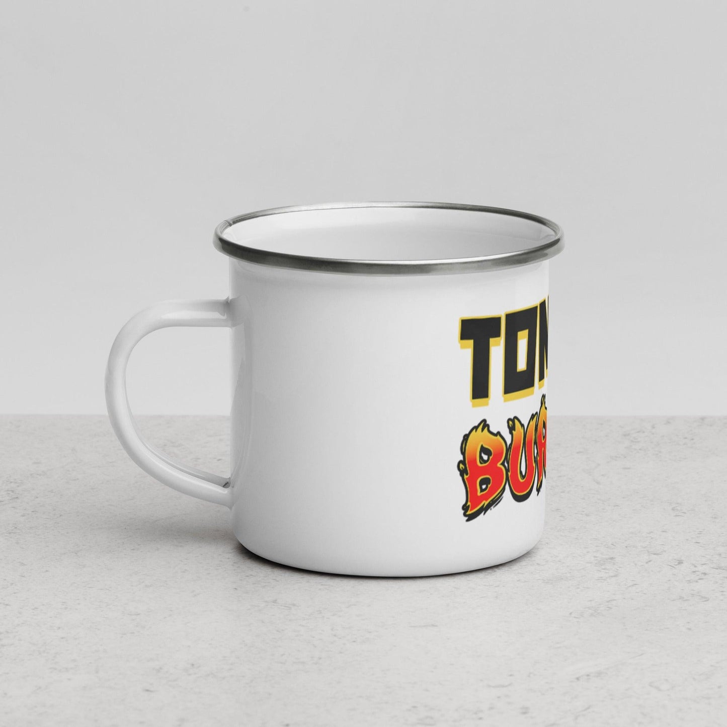 Tongue Burners Enamel Mug - Tongue Burners Hot Sauce