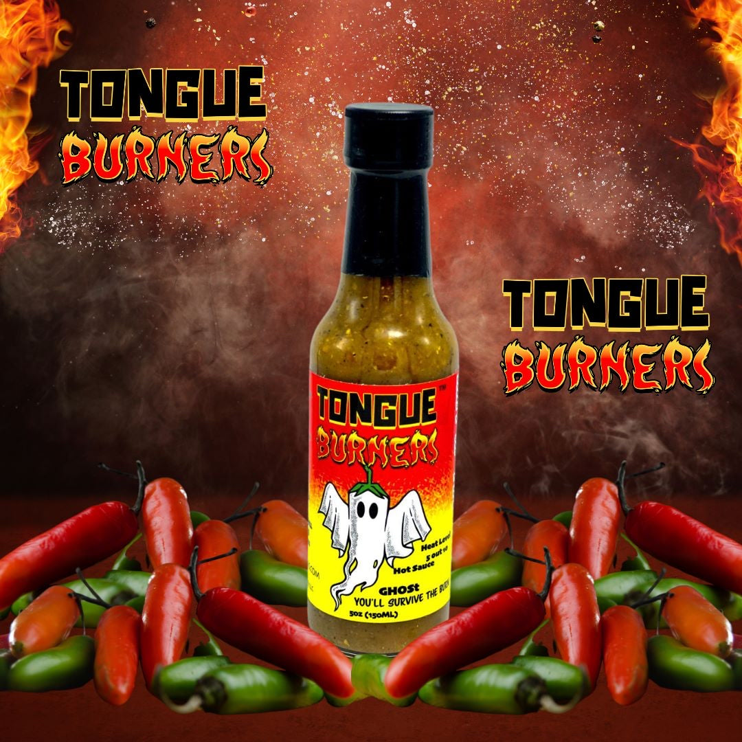 Ghost Pepper, You'll Survive The Burn Hot Sauce┋Tongue Burners Hot Sauce fl 5oz