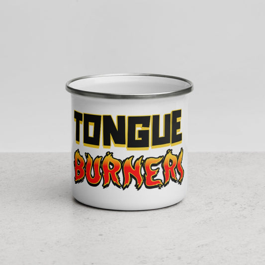 Tongue Burners Enamel Mug - Tongue Burners Hot Sauce
