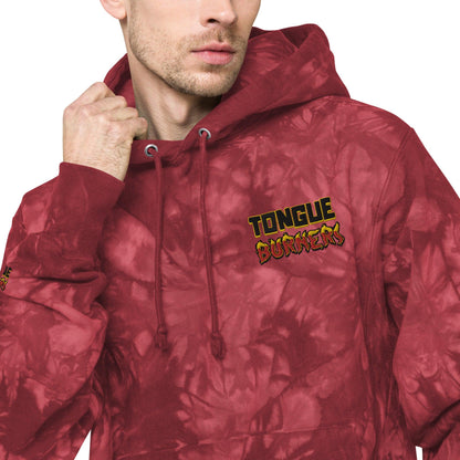 Tongue Burners Champion tie-dye hoodie - Tongue Burners Hot Sauce